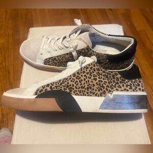 Dolce Vita Leopard Print Sneakers with Black and White Accents
